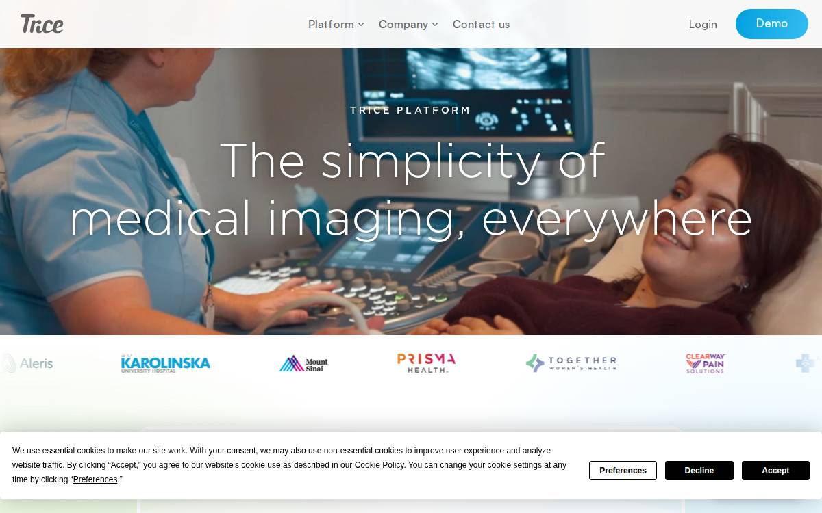 Trice Imaging website preview