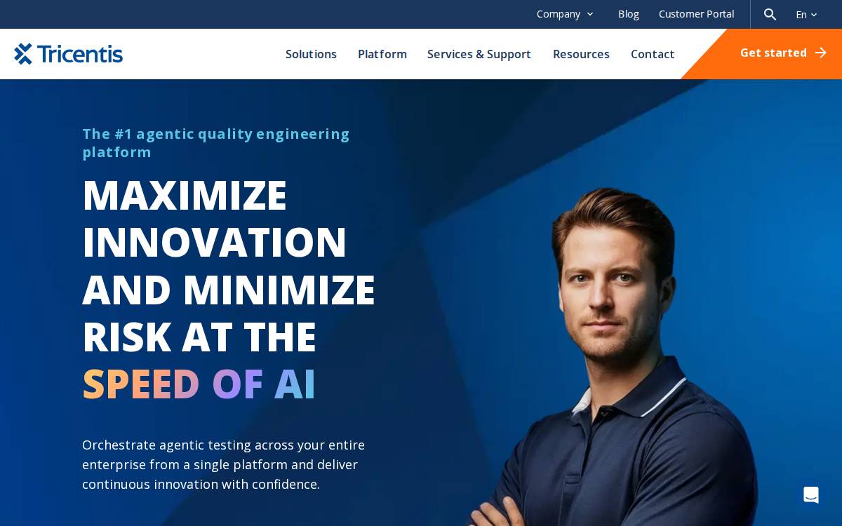 Tricentis website preview