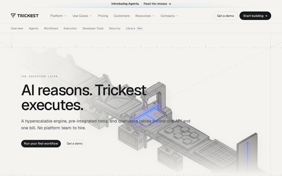 Trickest website preview
