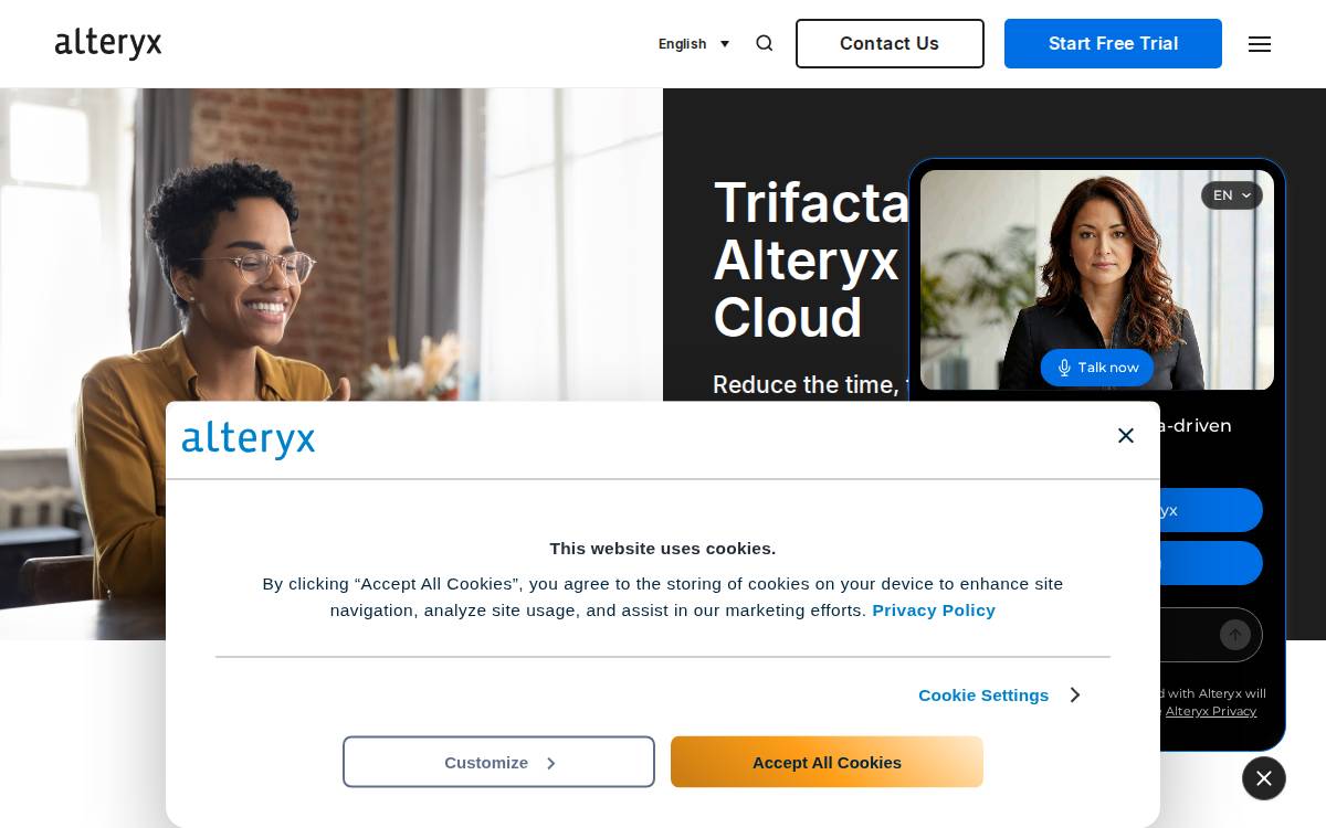 Trifacta website preview