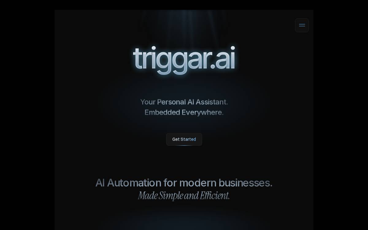 Triggar website preview