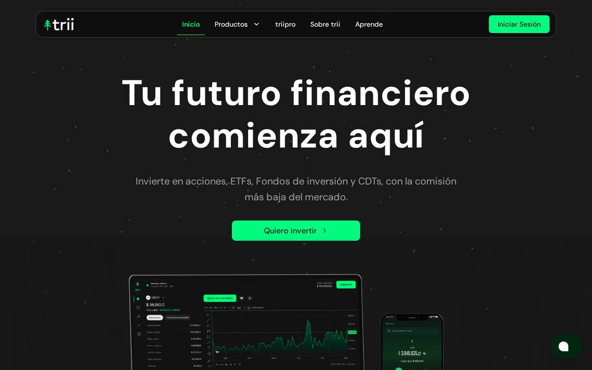 trii website preview