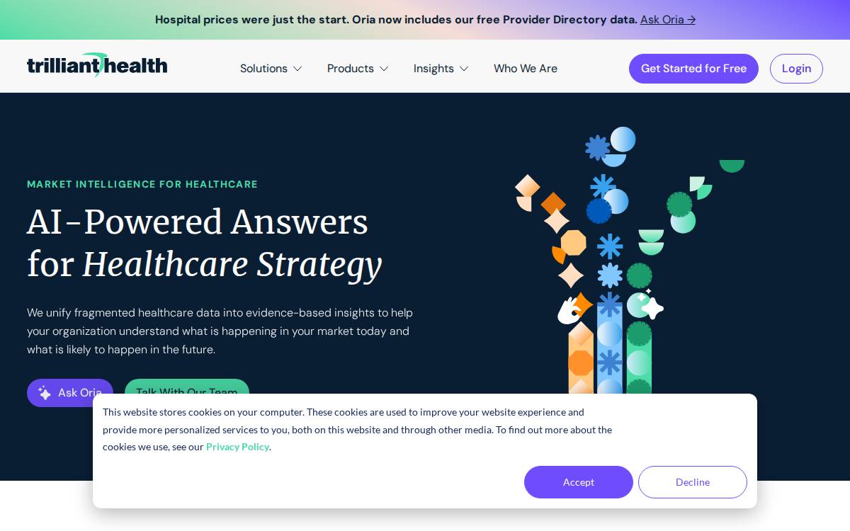 Trilliant Health website preview