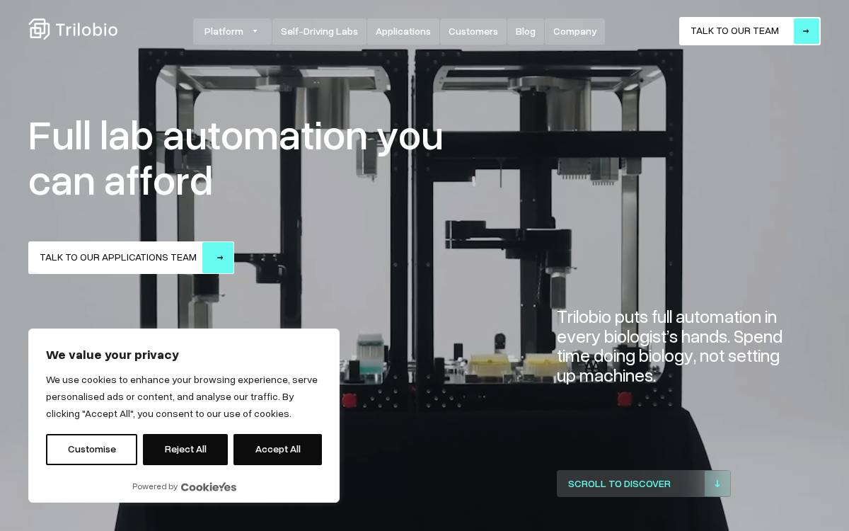Trilo website preview
