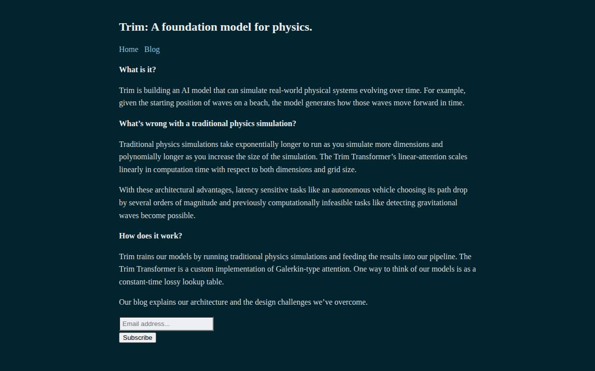 Trim website preview