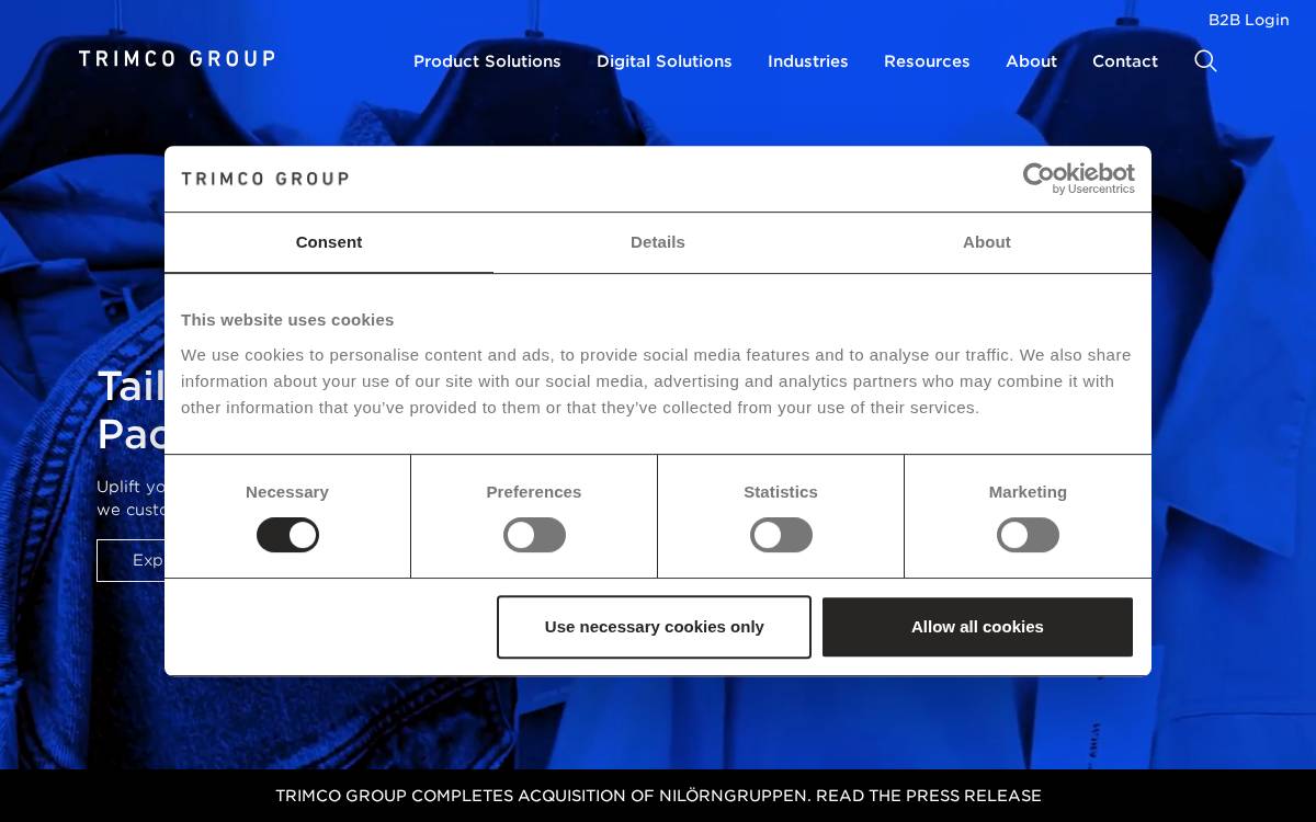 Trimco website preview
