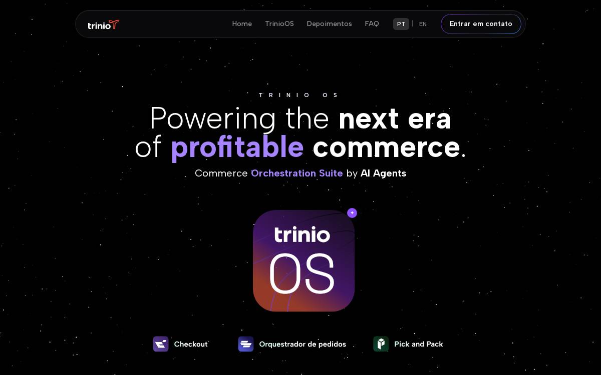 Trinio website preview