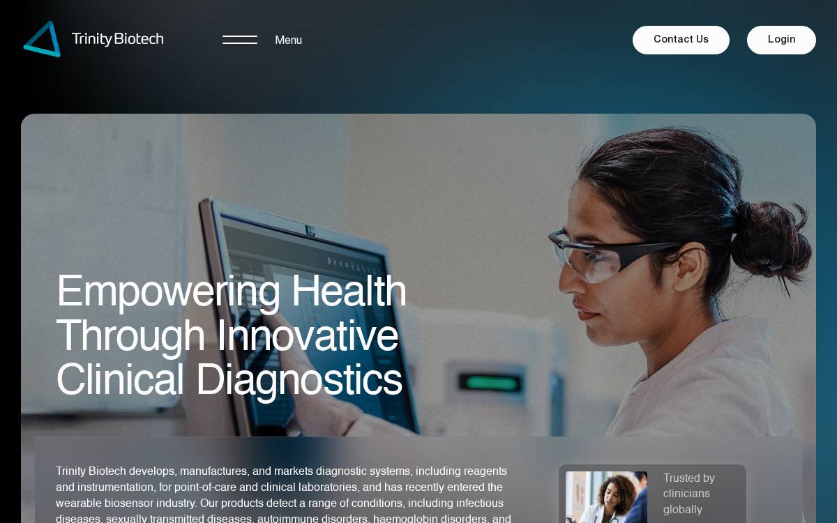 Trinity Biotech website preview