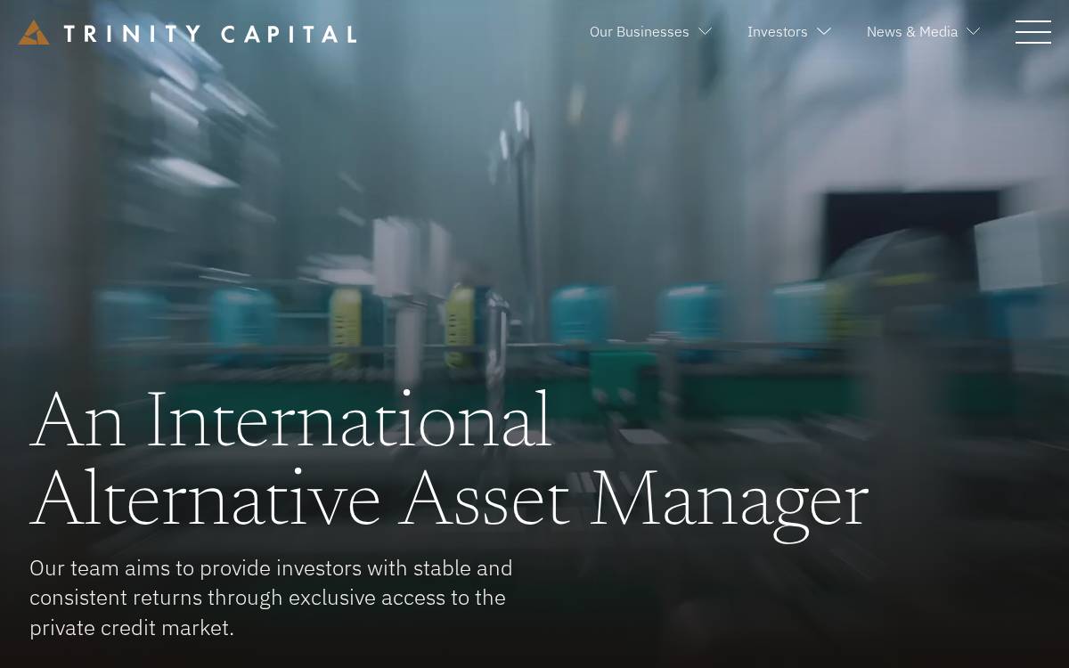 Trinity Capital website preview