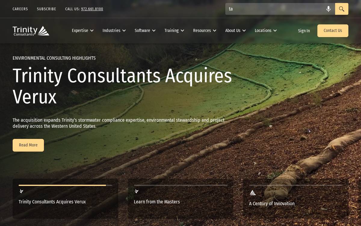 Trinity Consultants website preview