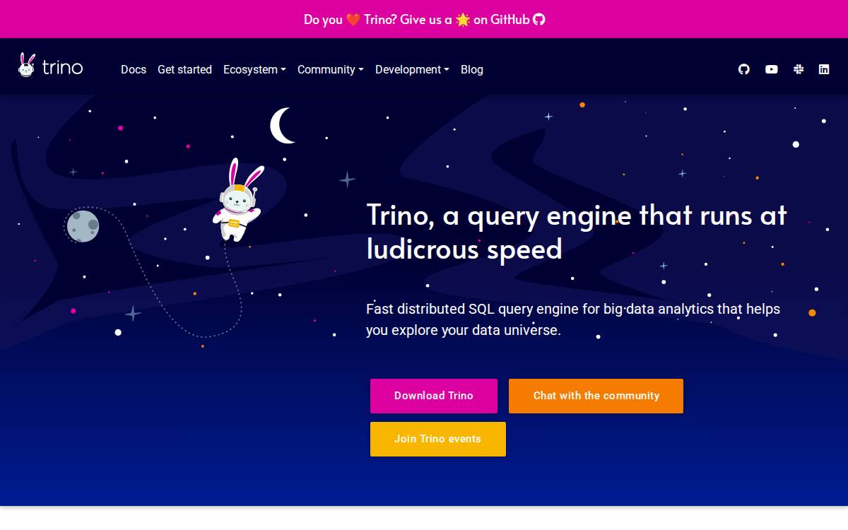 Trino website preview