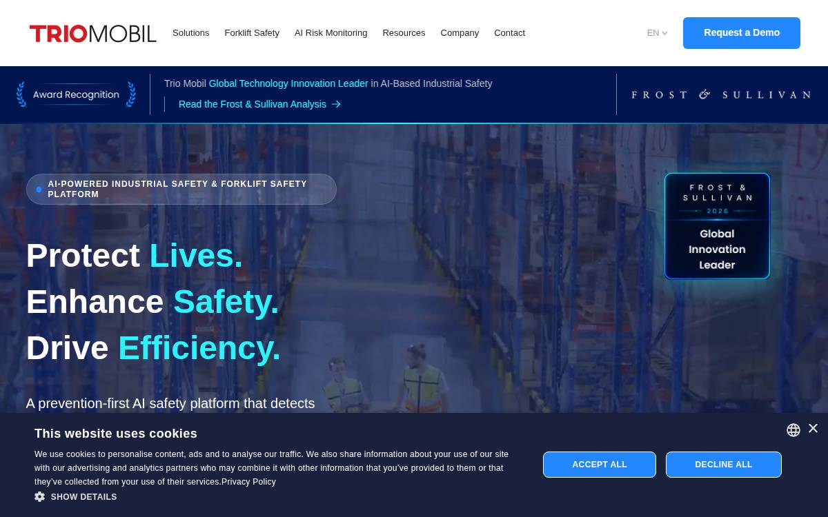 Trio Mobil website preview