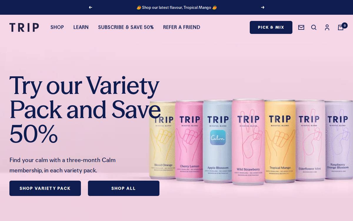 Trip website preview