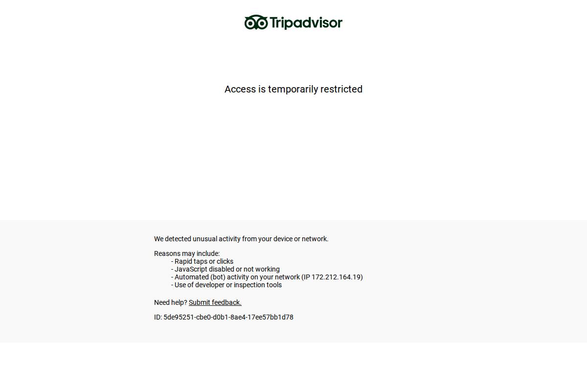 TripAdvisor website preview