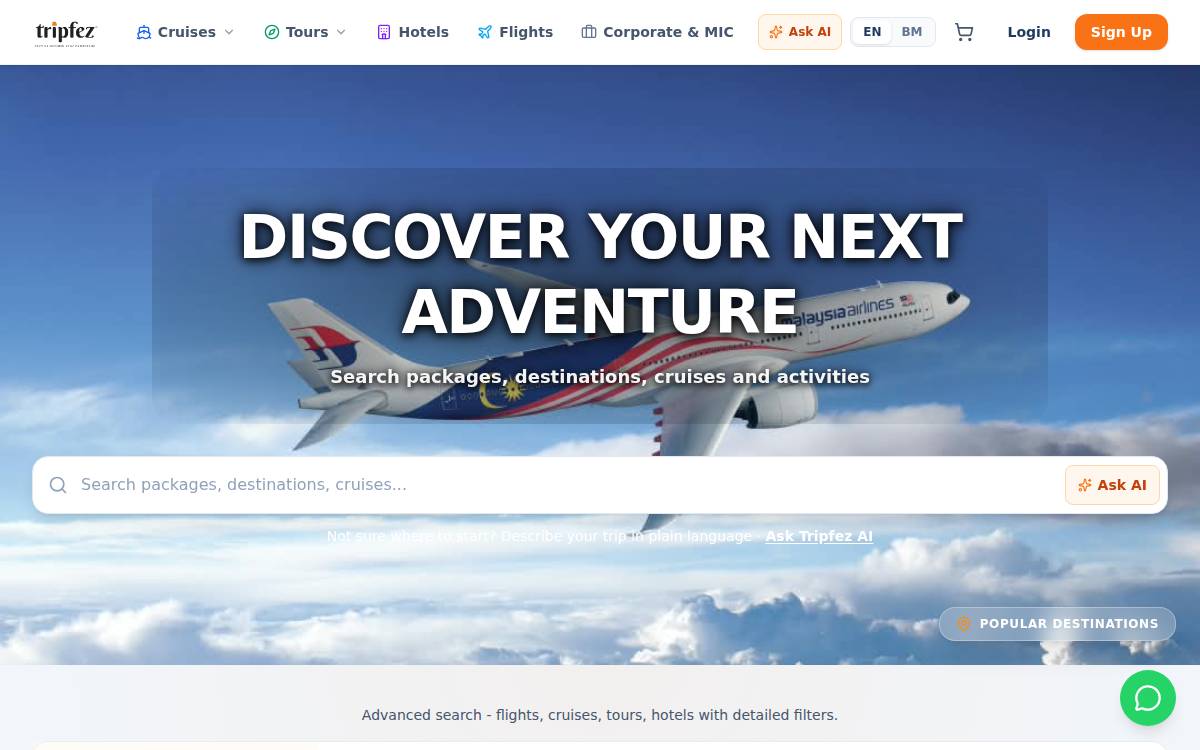 Tripfez website preview