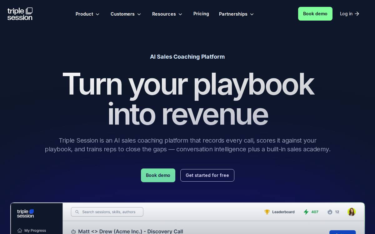 Triple Session website preview