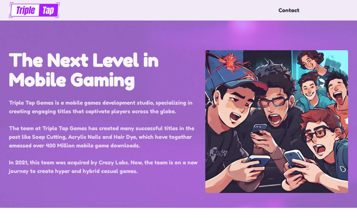 Triple Tap website preview