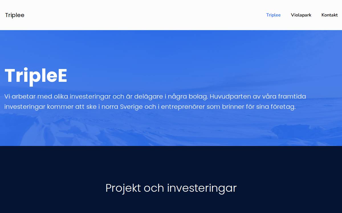TripleE website preview