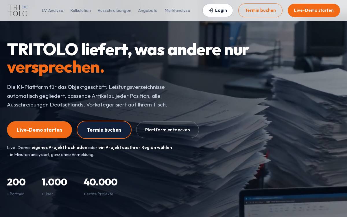 TRITOLO website preview