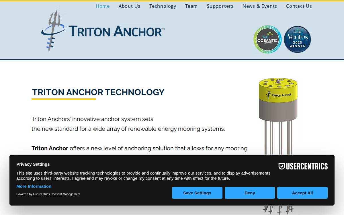 Triton Anchor website preview