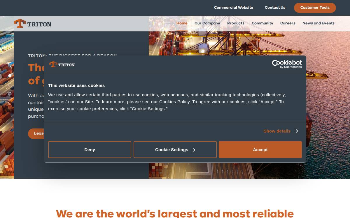 Triton International website preview