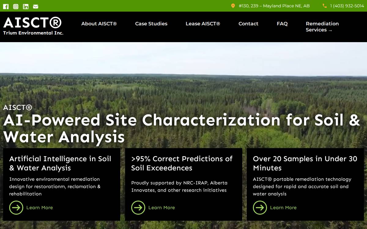 TRIUM Environmental Inc. website preview