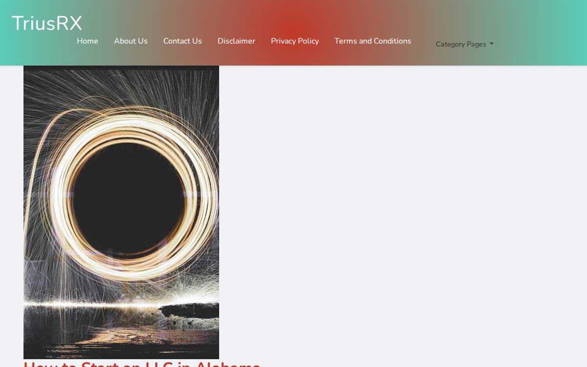 Triusrx website preview