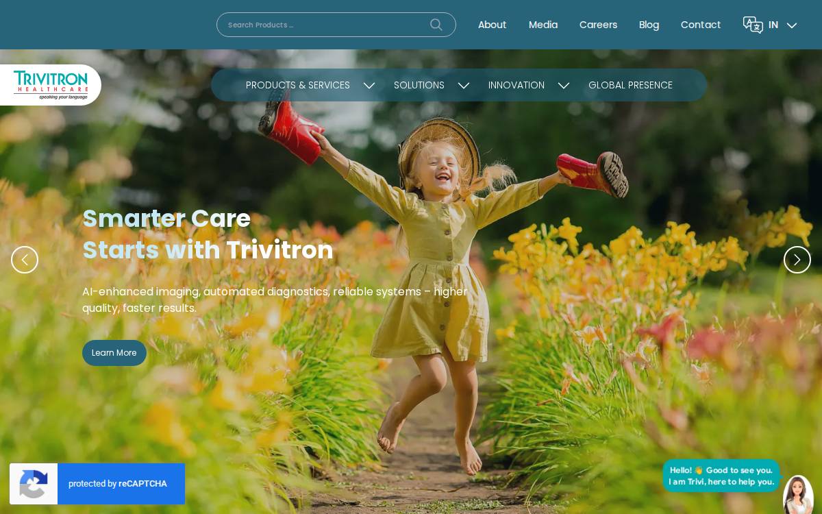 Trivitron Healthcare website preview
