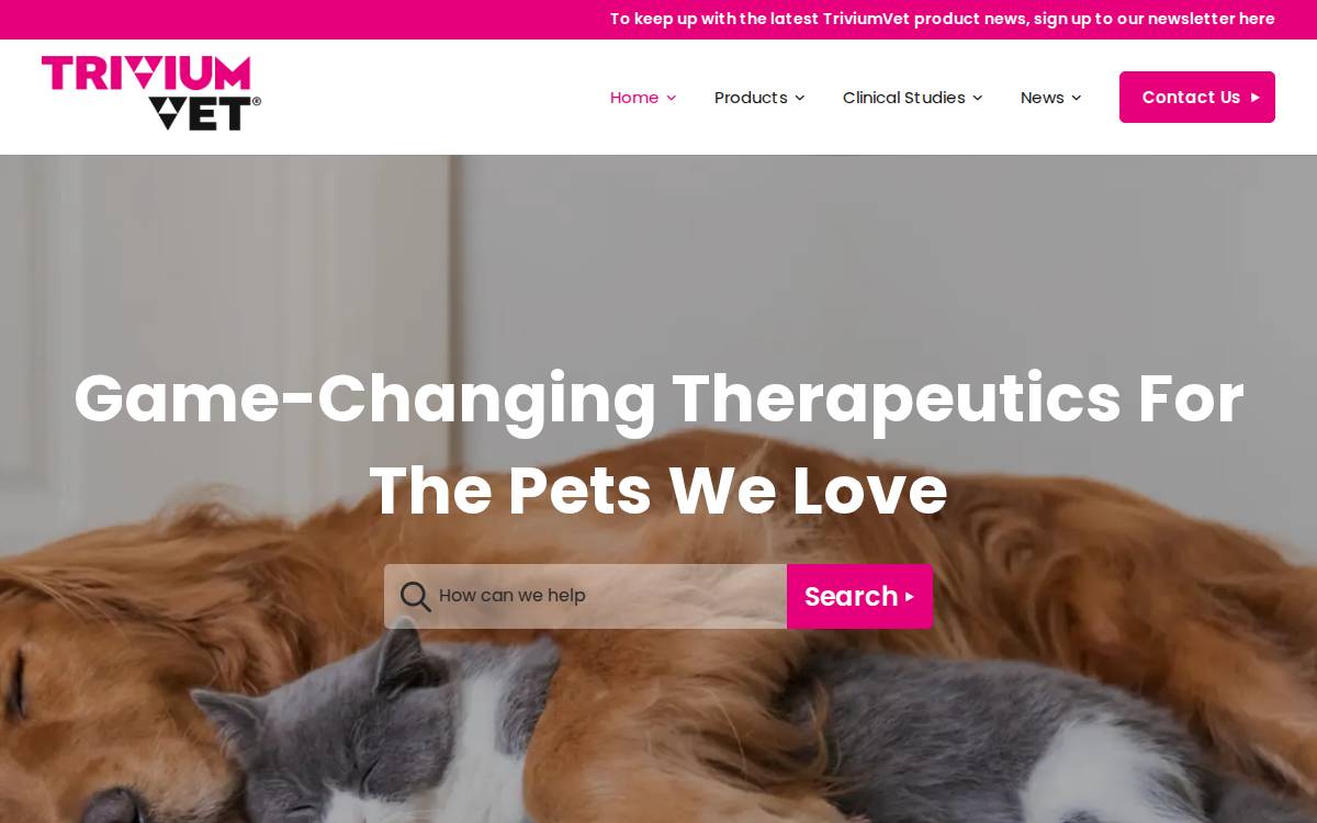 TriviumVet website preview