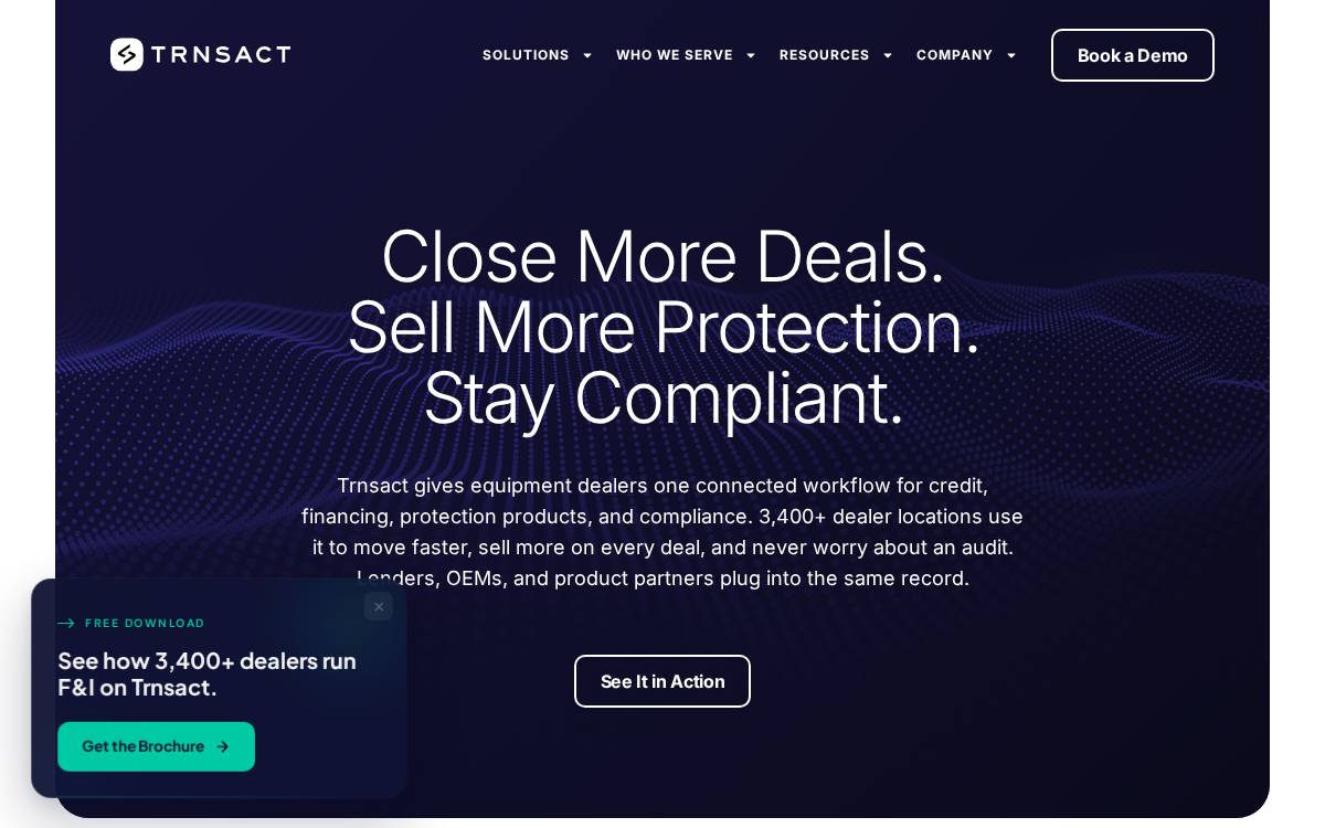 Trnsact website preview