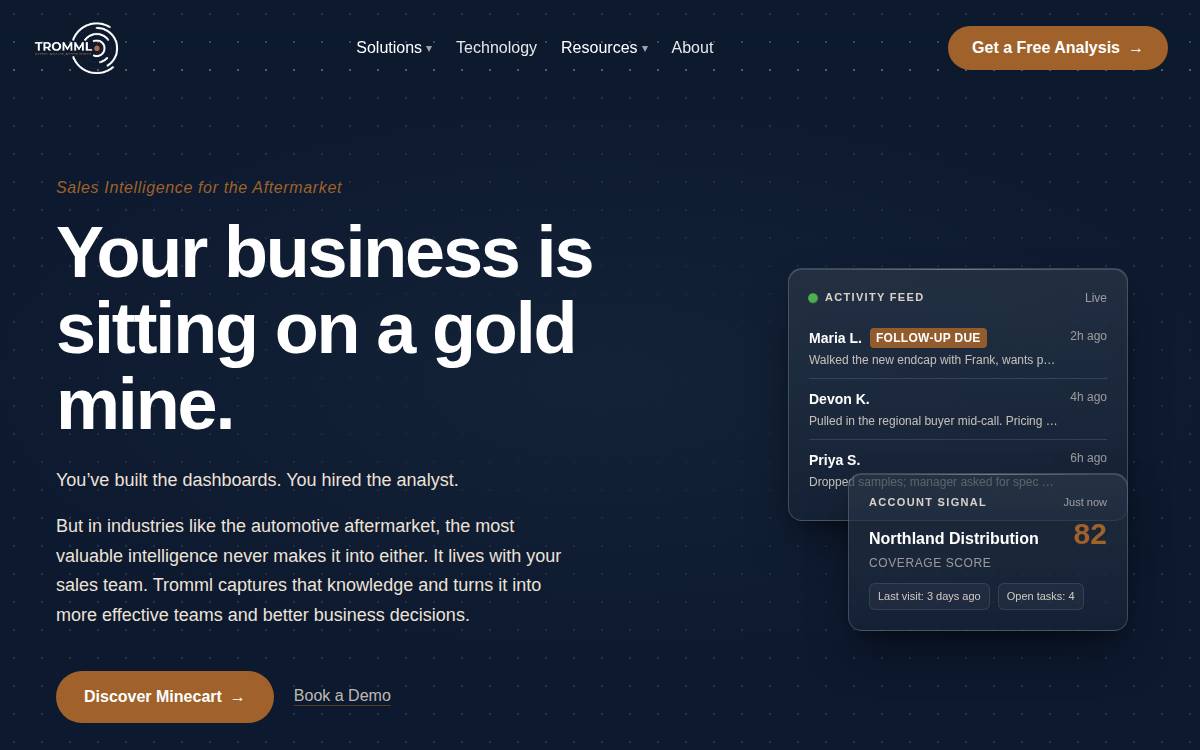 Tromml website preview