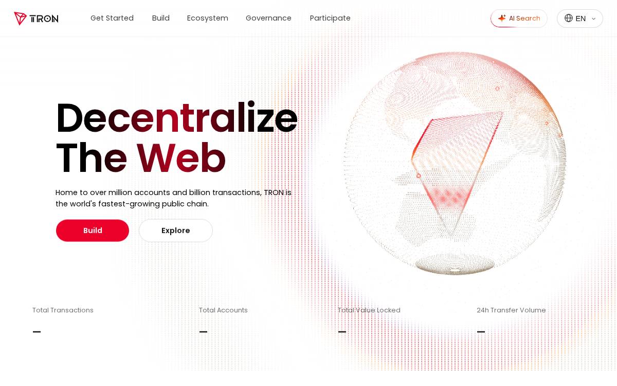 TRON website preview