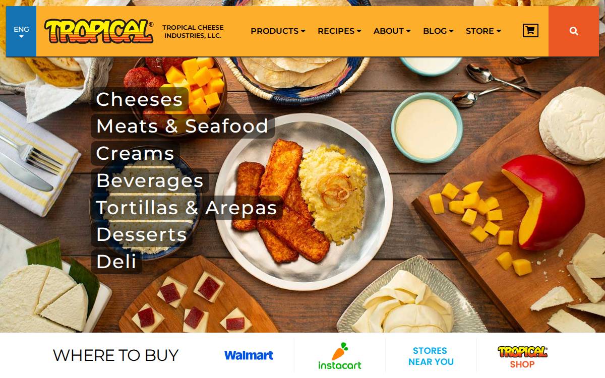 Tropicalcheese website preview
