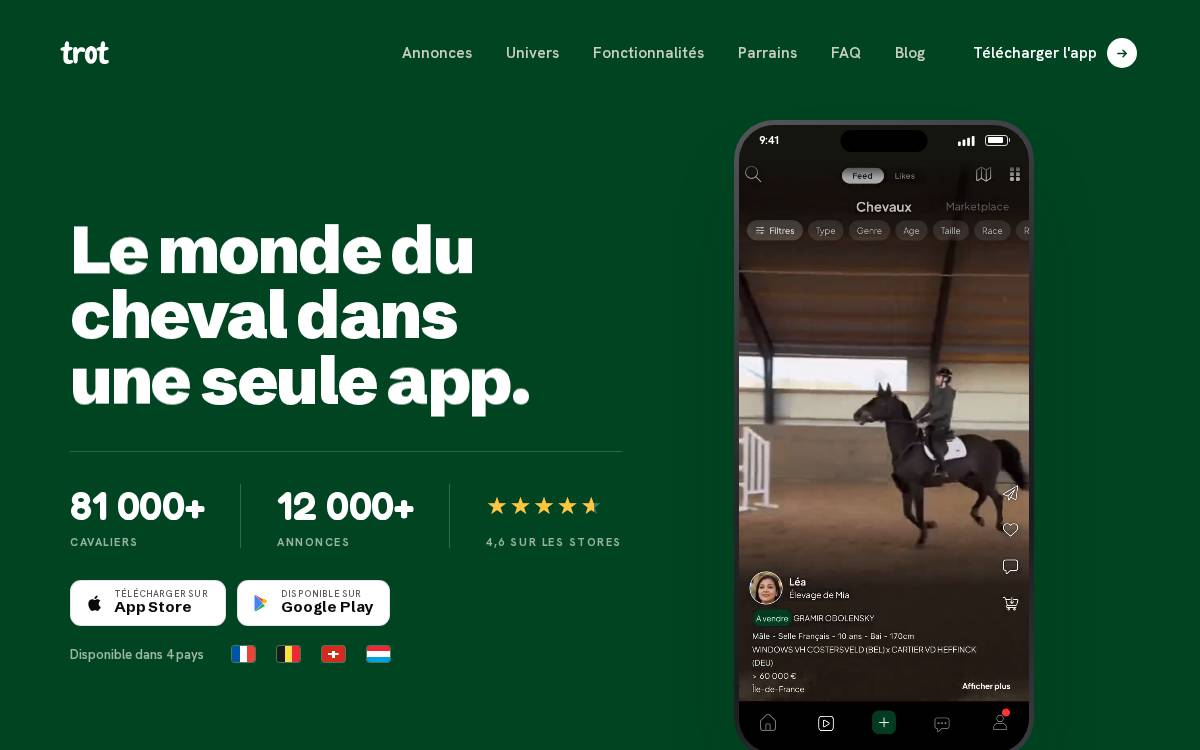 Trot website preview