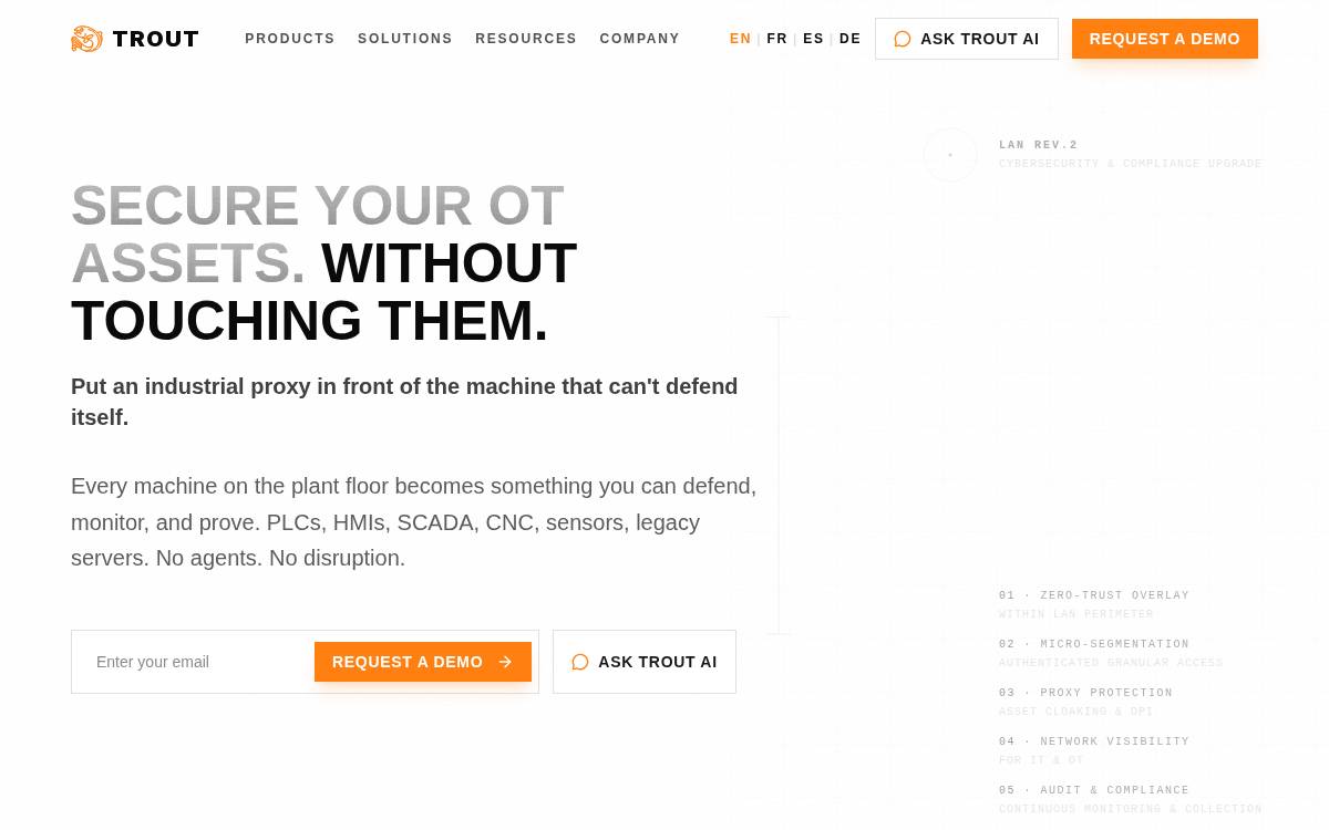 Trout Software website preview