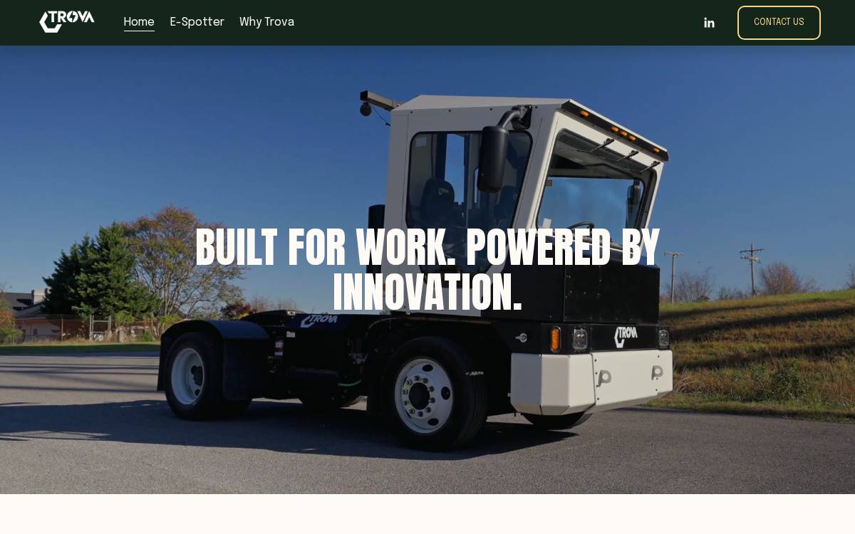 Trova Commercial Vehicles website preview