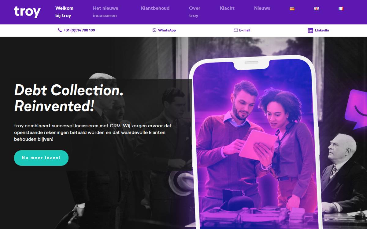 Troy website preview