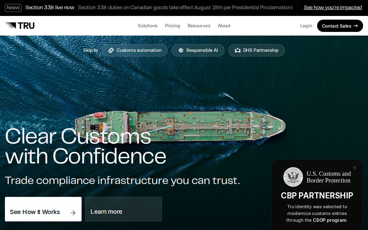 Tru Identity website preview