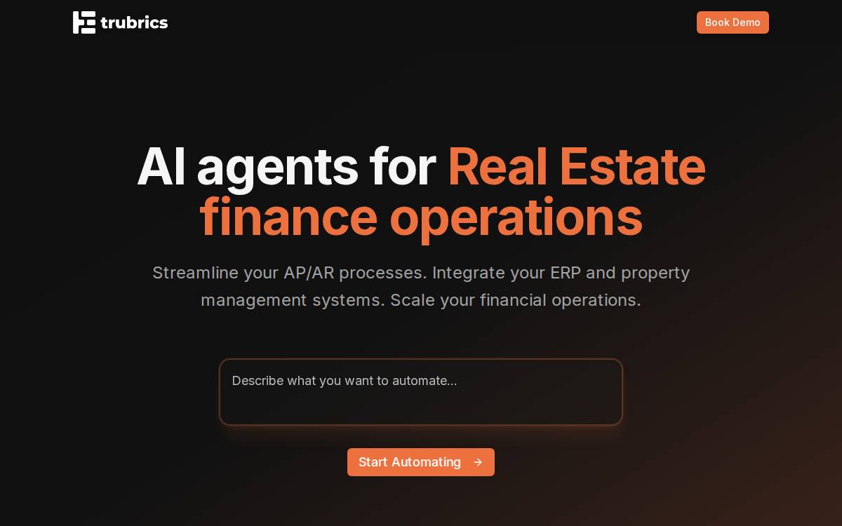 Trubrics website preview