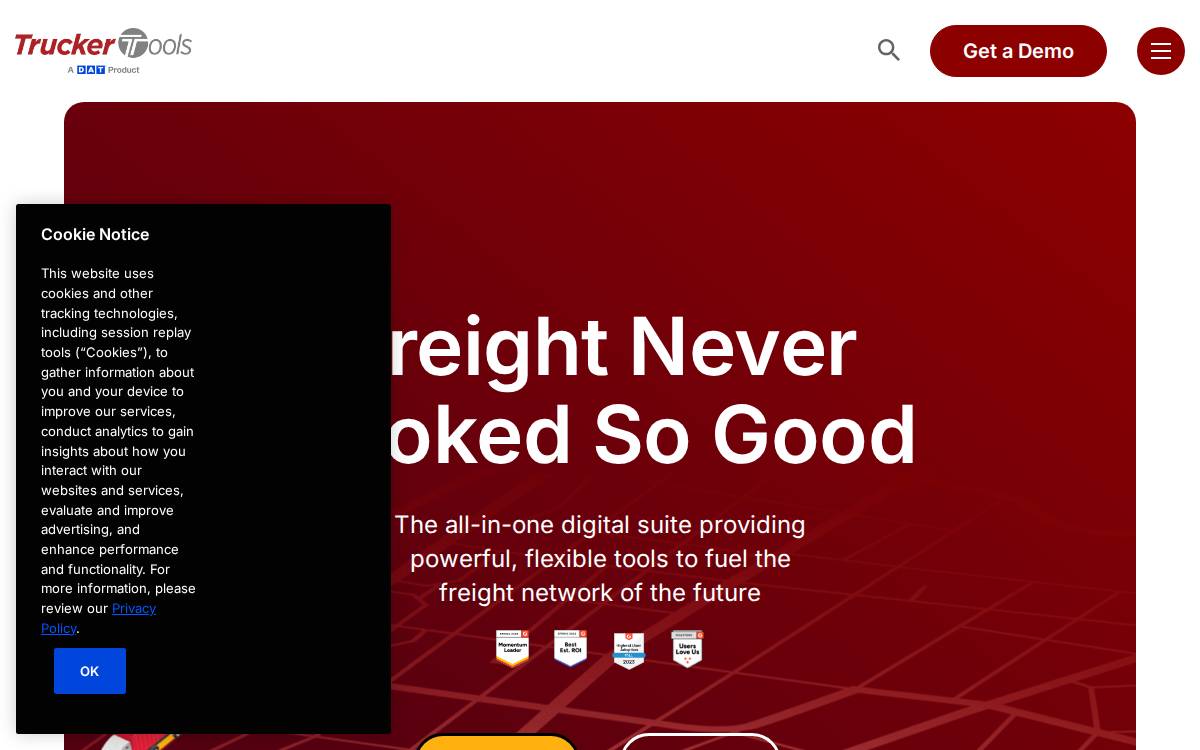 Trucker Tools website preview