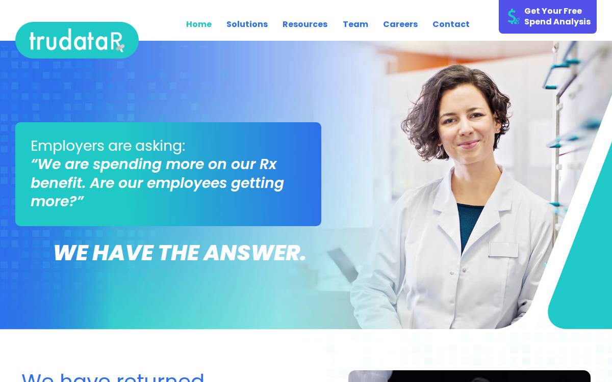 TruDataRx website preview