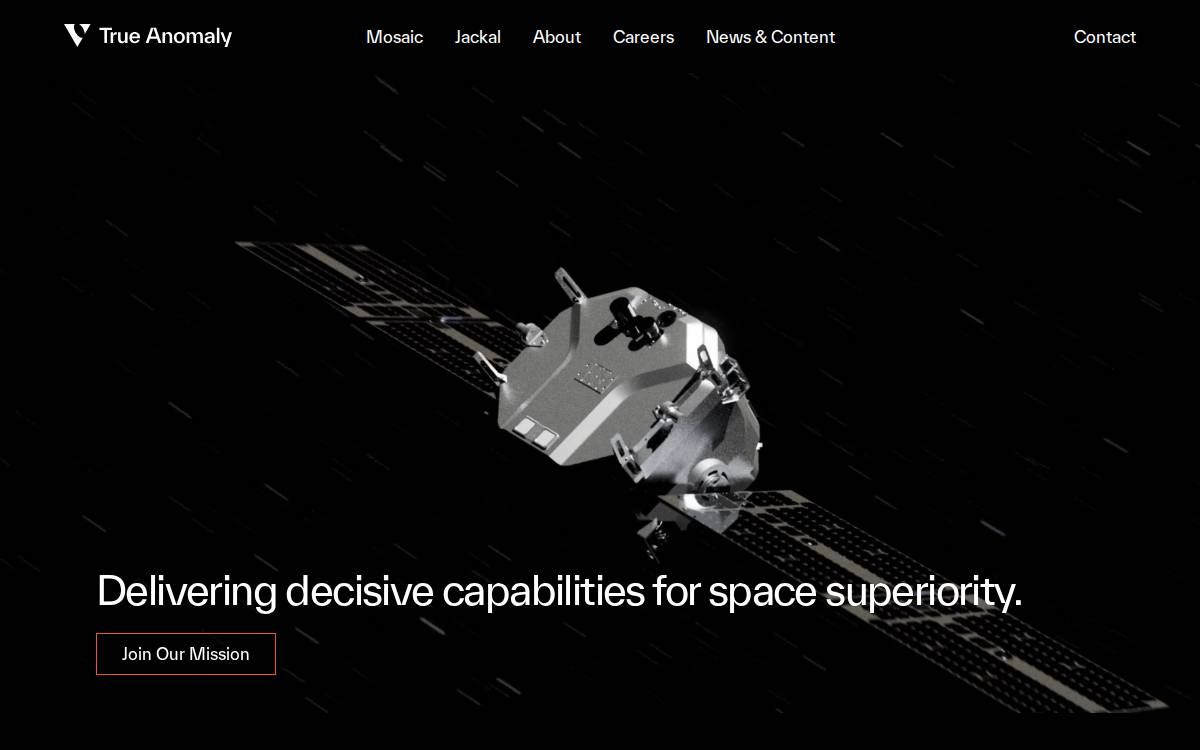 True Anomaly website preview