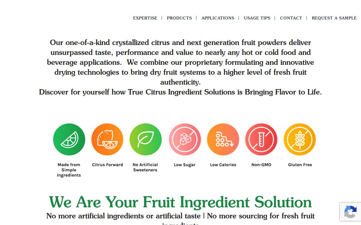 True Citrus website preview