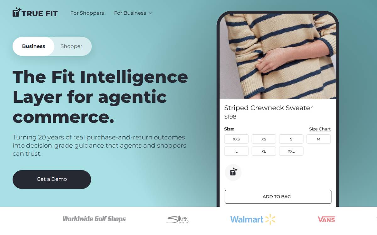 True Fit website preview