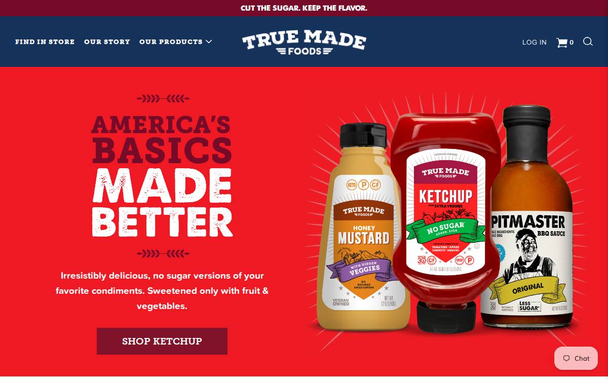 True Made Foods website preview