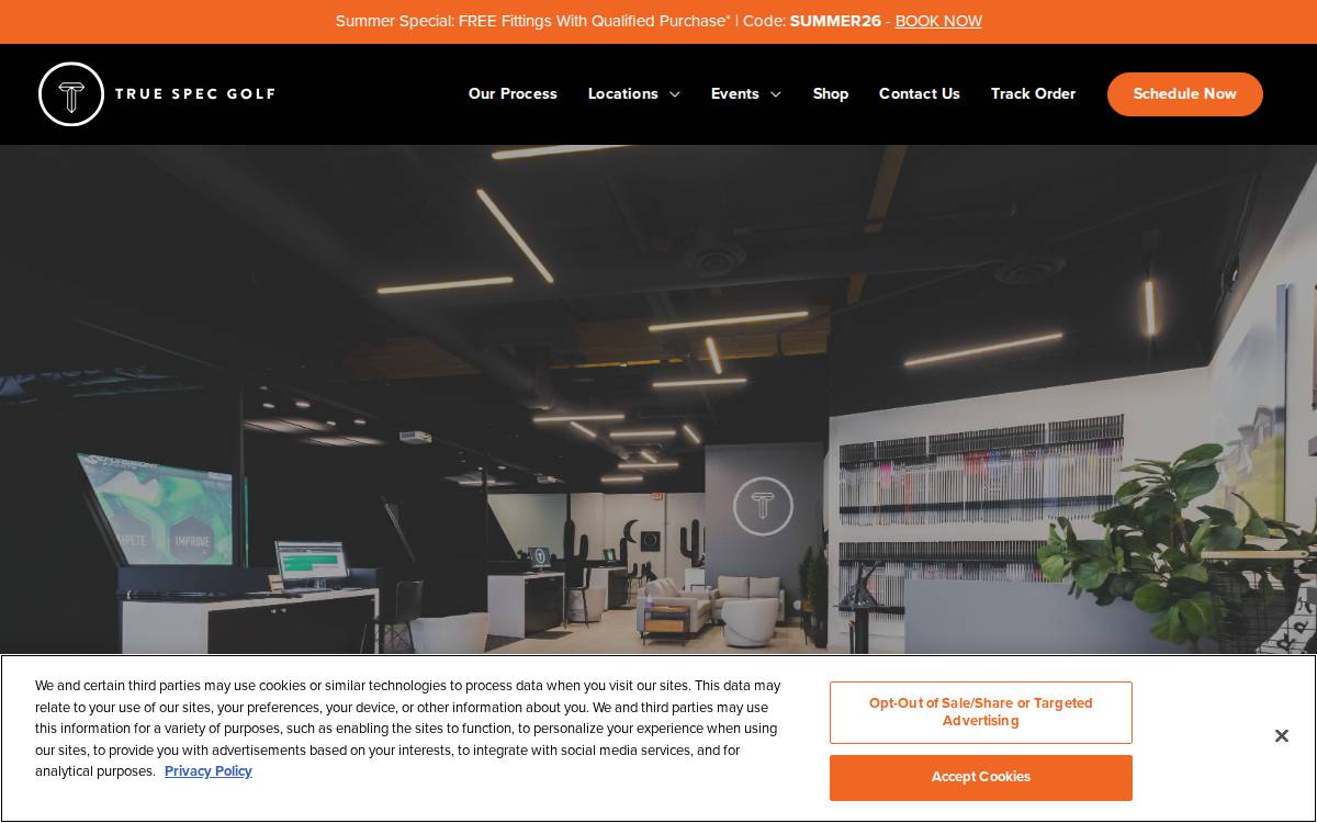 True Spec Golf website preview