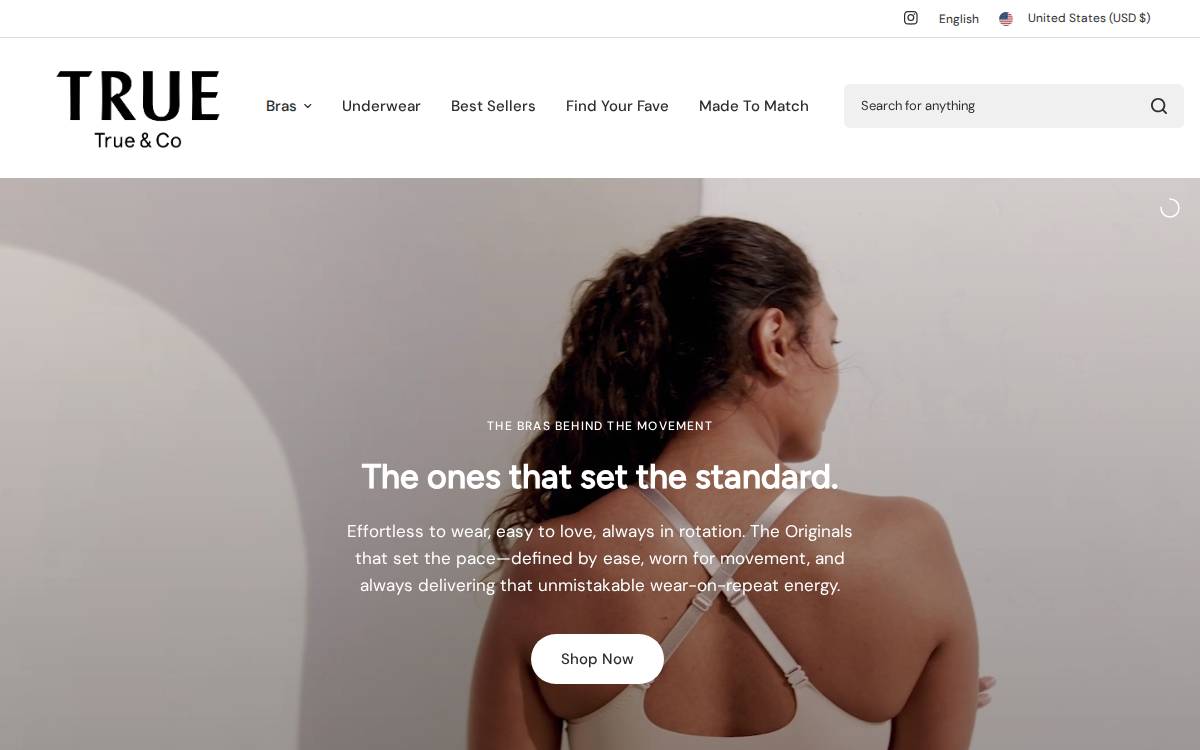 Trueandco website preview