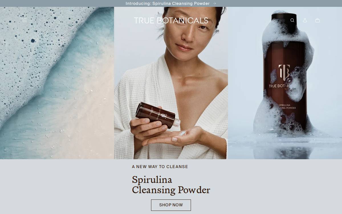 True Botanicals website preview