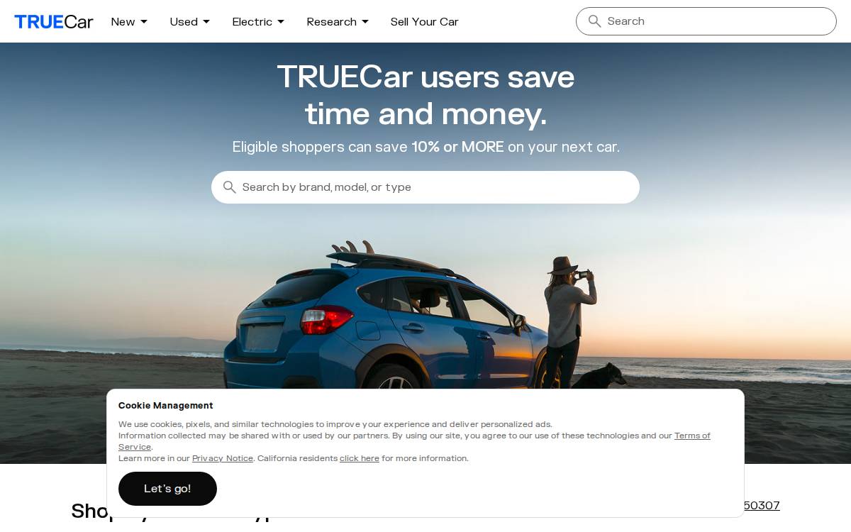 Truecar website preview