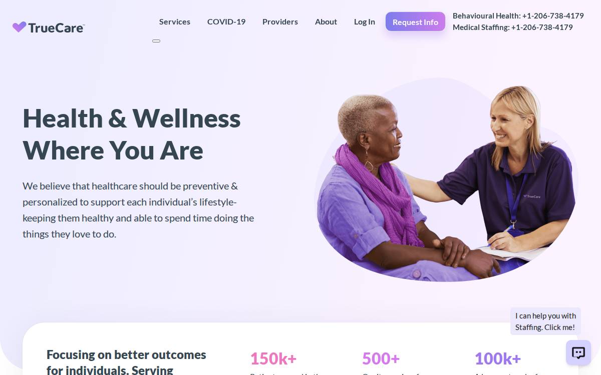 TrueCare24 website preview